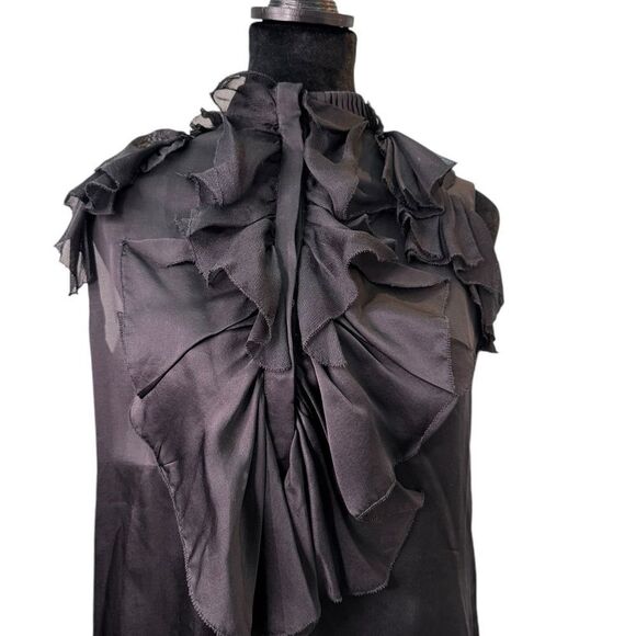 Givenchy Silk Sleeveless Ruffle Blouse (EU 40/US 8) - Picture 10 of 13